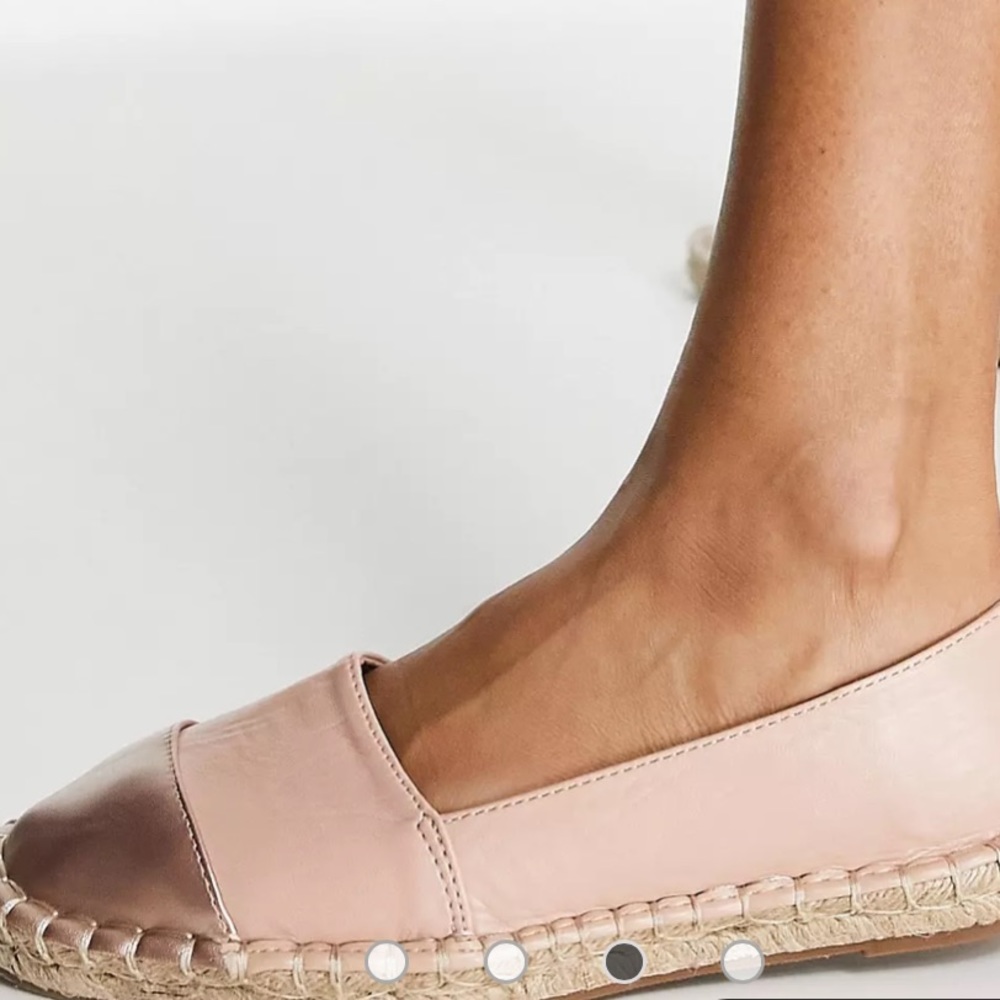 ASOS Wide Fit Jacey Espadrille in Rose Gold Pink 🆕 - Picture 3 of 8